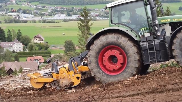 FENDT 936 Vario с финским ротоватором Mericrusher MJHS