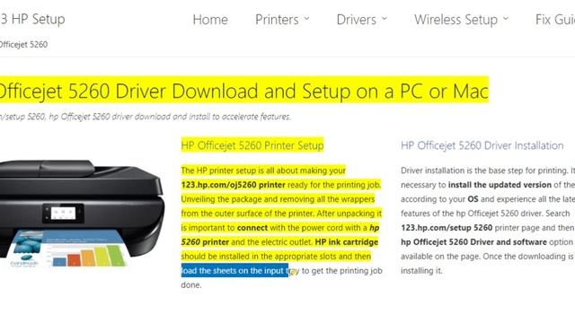HP Officejet 5260 printer setup | Unbox HP Officejet 5260 printer | Wi-Fi setup