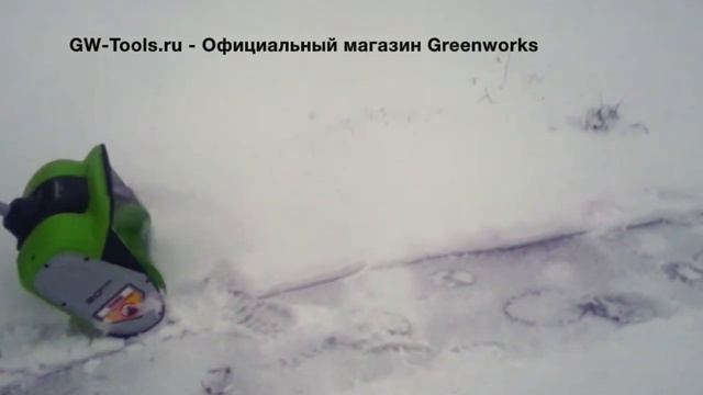 Тест аккумуляторной лопаты Greenworks 40V 30см по снегу смотреть онлайн