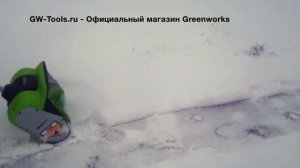 Тест аккумуляторной лопаты Greenworks 40V 30см по снегу