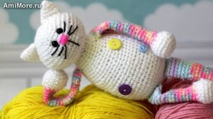 Амигуруми: схема Кот Пуговка. Игрушки вязаные крючком - Free crochet patterns.