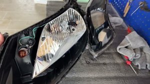 Установка Bi-Led линз Aozoom A3 Max на Kia Rio 3