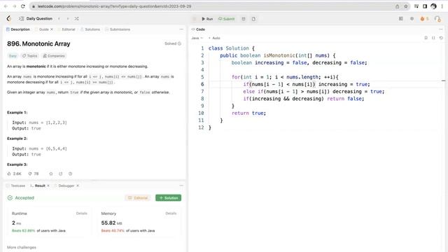 896. Monotonic Array смотреть онлайн