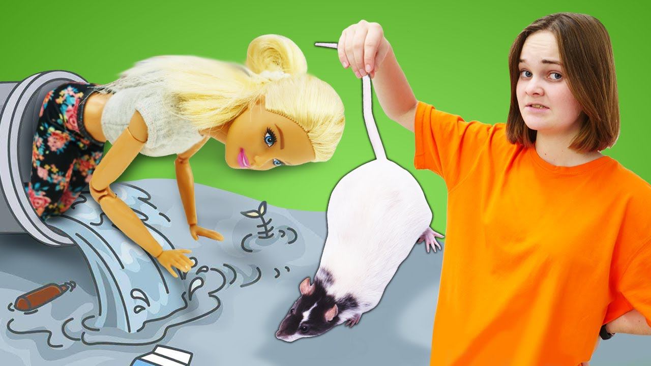 Видео приколы - Кукла Барби попала в Канализацию! - Смешные видео игры одевалки для девочек с Barbie смотреть онлайн