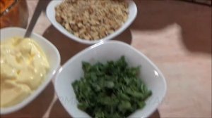 Салат из куриной грудки и корейского салата  Հավի կրծքամսով և կորեական աղցանով աղցան