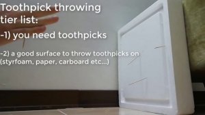 how to throw a toothpick