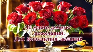 С ДОБРЫМ УТРОМ, 💖ХОРОШЕГО ДНЯ! 💖ТЕБЕ ПРИВЕТИК  ОТ МЕНЯ! 💖 Красивая музыкальная открытка.🌹🌹🌹💌