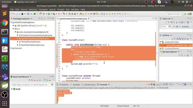 Java Multithreading Tutorial | Synchronization  - Synchronized method, synchronized block - Part 3