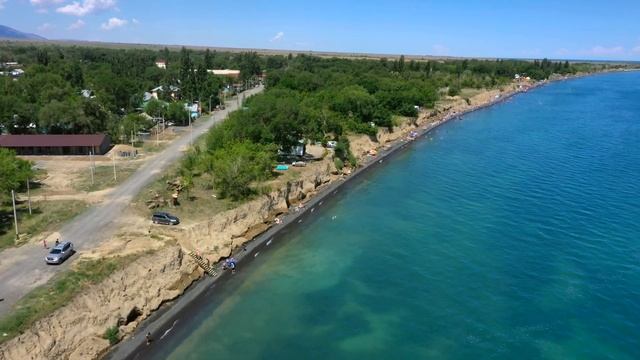 Казахстан. Озеро Алаколь. Побережье вдоль поселка Коктума (западный берег). Июль 2022 года. смотреть онлайн