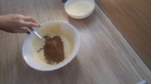 Манник на кефире с какао.