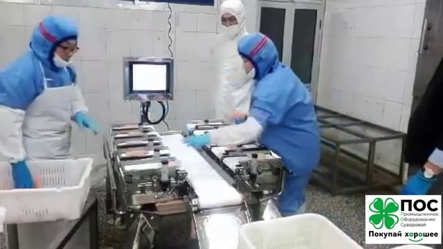 Дозатор линейный весовой автоматический для рыбы, мяса, колбасы, морепродуктов, овощей и фруктов