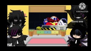 Sonic reacts to Sonic Exe vs Metallix/Hop-Hop Sonic (Hedhoge Worriors) Gacha life react