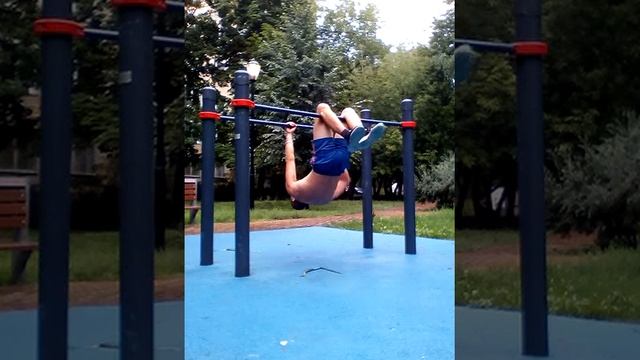 Stretching on parallel bars