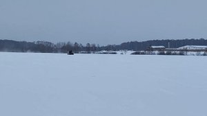 Аэролодка своими руками, испытания по снегу