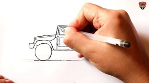 How to draw a Military Hummer | Army drawing easy