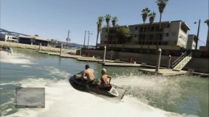 Grand Theft Auto V - Daddy's Little Girl: Michael & Tracy Jet Ski (Tutorial) Lose Pursuers Sequence