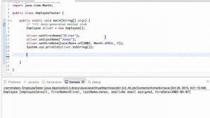 Creating a Java class test file for the Employee class