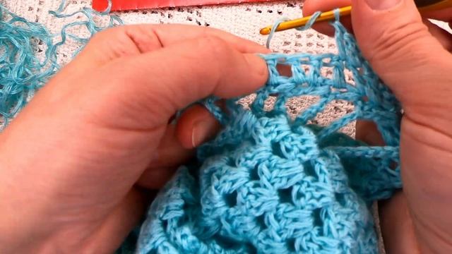 Как набрать узор от проймы для рукава , вязание крючком смотреть онлайн