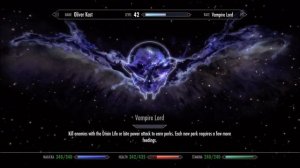 Skyrim Dawnguard DLC: New Vampire Lord Skill Tree & Form