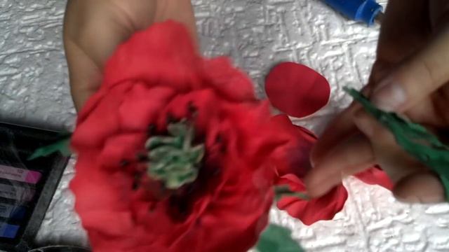 Мак из фоамирана мастер класс