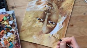 Рисуем лицо акрилом