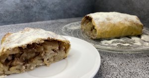 ПП ШТРУДЕЛЬ С ЯБЛОКАМИ И ОРЕХАМИ,ПОСТНЫЙ, БЕЗ САХАРА, КБЖУ в описании