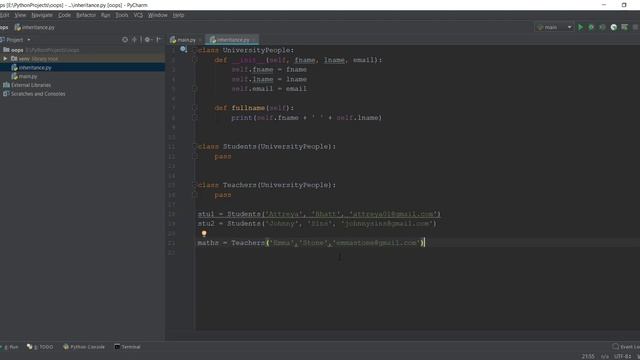 Python OOPS Concepts 2 - Inheritance and Subclasses  | Object Oriented Programming