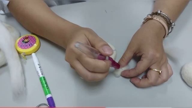 СУХОЕ ВАЛЯНИЕ. Мини МК Мордочка кошки. Часть 1