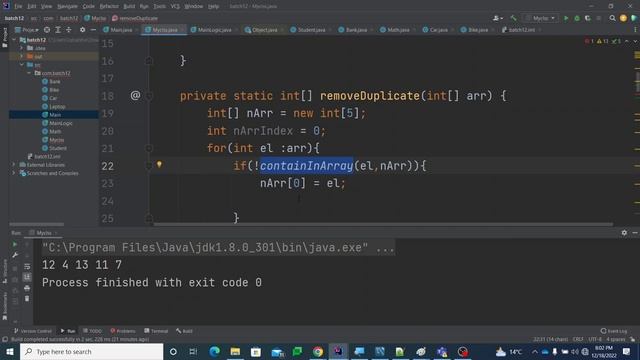 Array In Java In(Hindi/Urdu) (part-12) | Remove Duplicate Numbers From Array