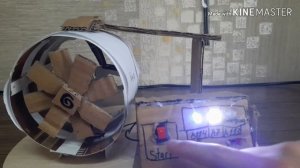 Самодельная турбина  самолета из картона