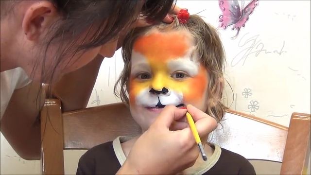 Tiger Face Painting. Мастер класс аквагрим " Тигр" смотреть онлайн