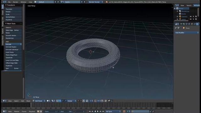 Выбор элементов в Blender
