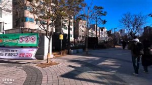 Let's walk on the weekend Hongdae streets in Seoul with -10C _ Winter Season Korea