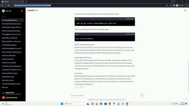 pip install keyboard invalid syntax смотреть онлайн