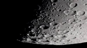 Clouds passing over the Moon