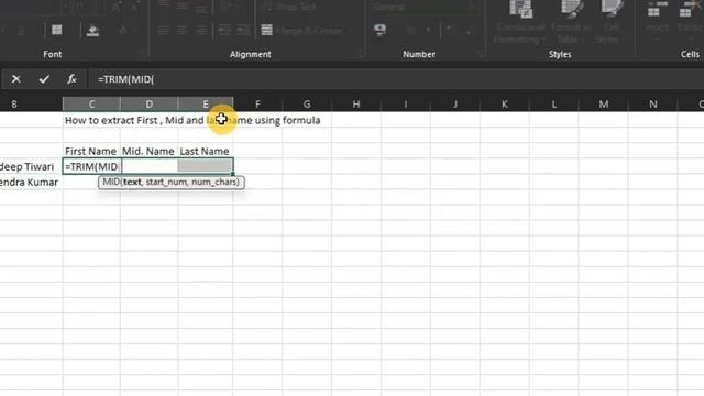 Name Split in excel | Excel Array Formula | excel magic