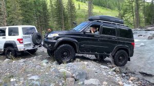 Горный Алтай, УАЗ Патриот, брод через Мажой