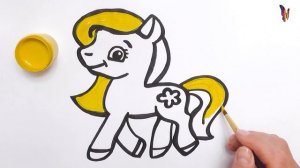 Как нарисовать ПОНИ  / мультик раскраска ПОНИ РАДУГА для детей / Раскраски малышам