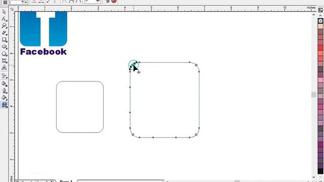 How to Make Facebook  Instagram Logo in CorelDRAW  Facebook Icon  Instagram Icon