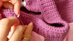 Вшивание флисовой подкладки в вязаное пальто! Вшиваем флис прямыми стежками. Потайной шов!