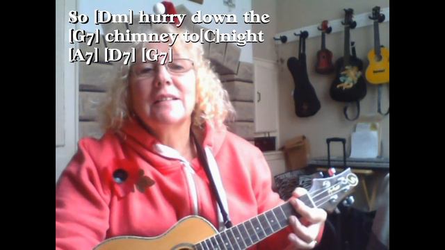 Santa Baby ukulele tutorial slower смотреть онлайн