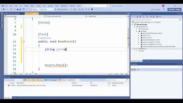 selenium c# read excel file using NPOI смотреть онлайн