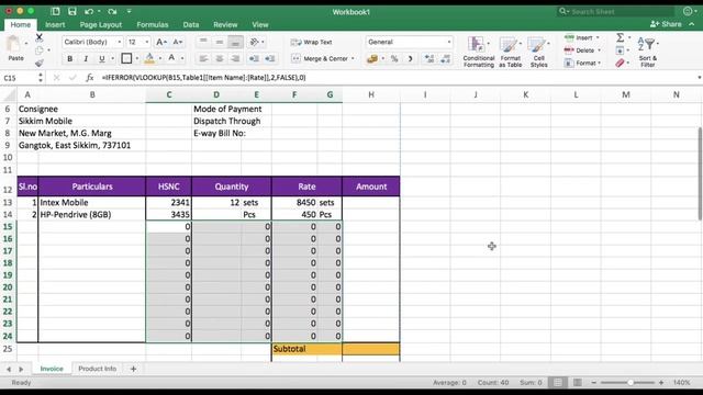 Advance Excel Tutorial :  Invoice with GST смотреть онлайн