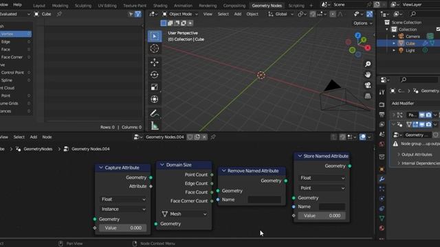 Blender. Узлы Attribute/Узел Capture Attribute.