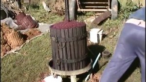 Приготовление домашнего вина в Молдове.