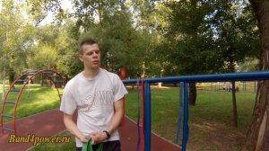 Отжимания на брусьях с резиновыми петлями  Push ups with rubber bands