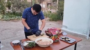 готовим дома шашлык курыца люля говядина люля баранина (канибодом ??)