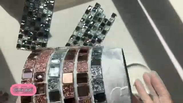 КРАСИВЫЙ ДЕКОР ГОРШКА ЗЕРКАЛЬНОЙ МОЗАИКОЙ