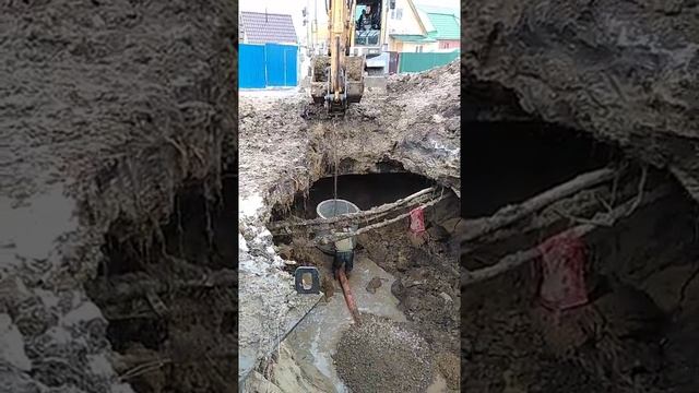 Установка колодца центральной канализации смотреть онлайн