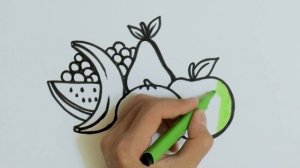 Bolalar Uchun Mevalar rasmini chizish | How to draw fresh fruits | Как нарисовать свежие фрукты